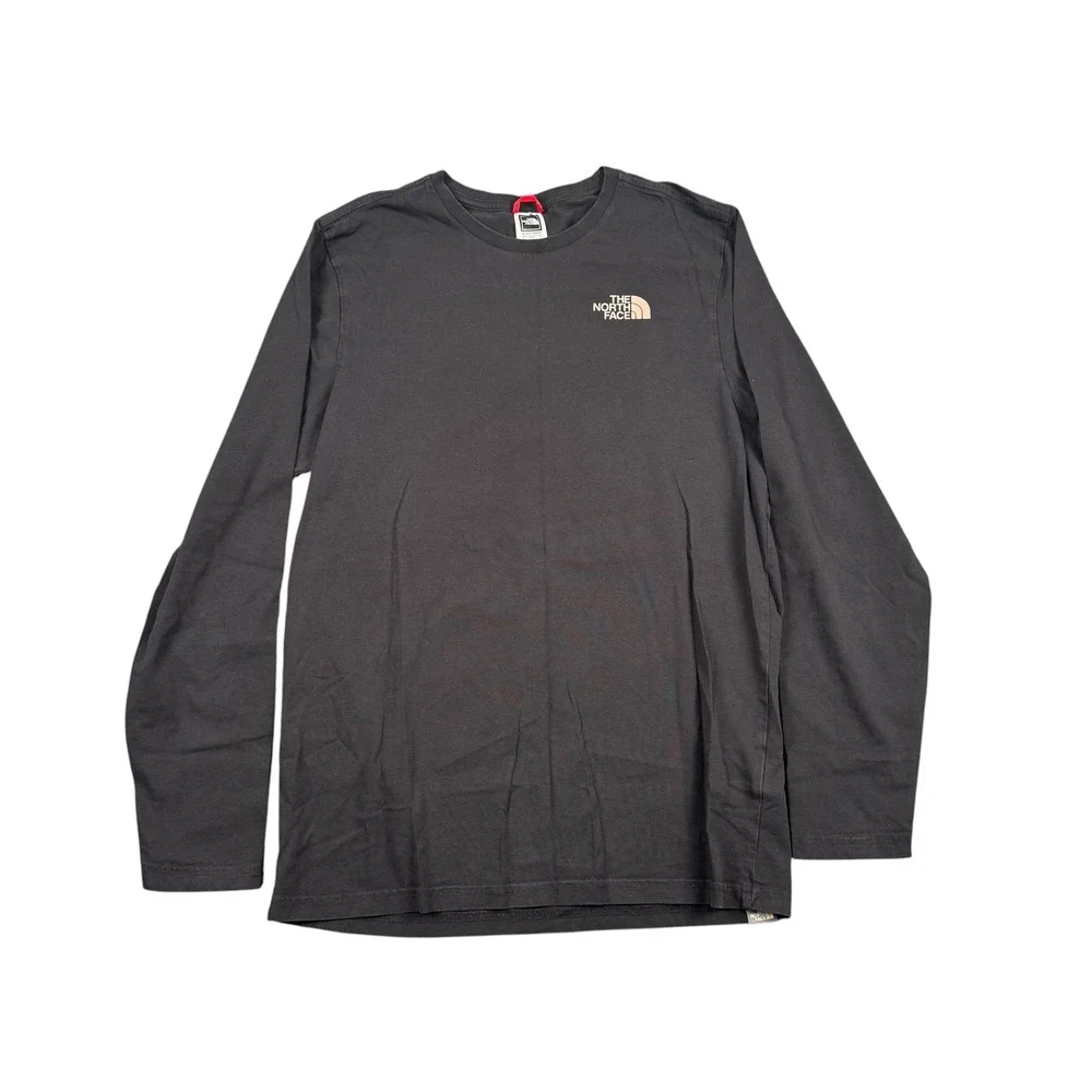 The North Face Men Black Denali Mt McKinley Alaska Long Sleeve Graphic Tee S 891